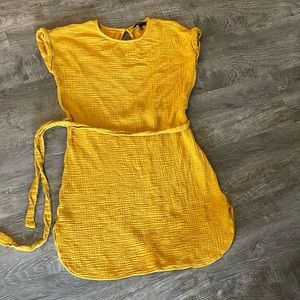 EUC Banana Republic Yellow Gauze Dress - Size Small